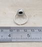 Round Black Onyx ring. 10mm Adjustable 925 sterling silver rings for women - Image 4