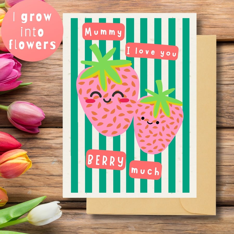 Plantable Grandmother's Day Card Card, Wildflower Seed Paper, Ecofriendly