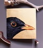 Golden Blackbird Blank Greeting Card