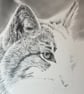 Steely Gaze Blank Greetings Card Printed from Original Art - Image 4