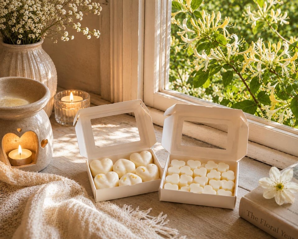 Honeysuckle Highly Fragranced Heart Wax Melts, Floral Scent, Vegan, UK Handmade