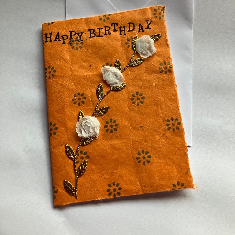 Sunny Orange birthday card