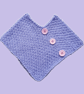 KNITTING PATTERN PDF Lavender Poncho for Doll - Image 2