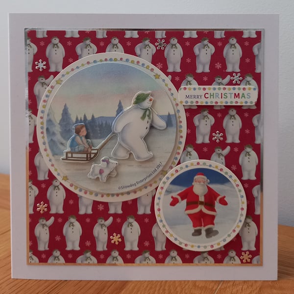 Snowman & Snowdog Christmas Card