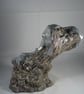 Ceramic Grey Elephants Mother & Baby Animal Brown Driftwood Figurine Ornament. - Image 3
