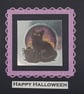 Halloween Cat card, purple - Image 2