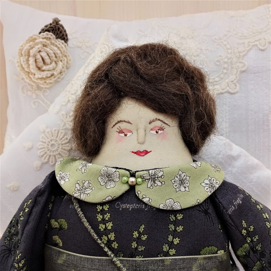 Ellen, A Folk Art Rag Doll