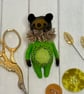 Spun Cotton Fruit Bear Art Doll Kiwi