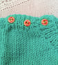 Mint Green Round Neck Chunky Jumper with Teddy Bear Motif for Babies & Toddlers - Image 5