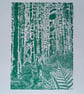 Into the woods linoprint limited edition for nature lovers  - Image 5