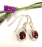 Sterling Silver Pink Agate Earrings - Image 3