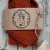 Brown bow scarf
