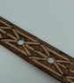 pyrographed leather bracelet featuring gate design - Image 2