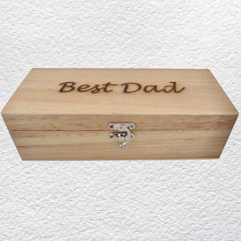 Best Dad: Decorated Wooden Trinket Keepsake Box 23.5cm