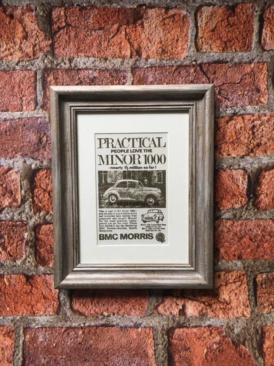 BMC Morris Minor 1000 classic car framed print 