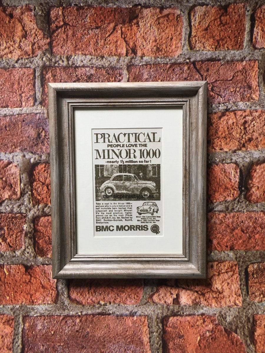 BMC Morris Minor 1000 classic car framed print 