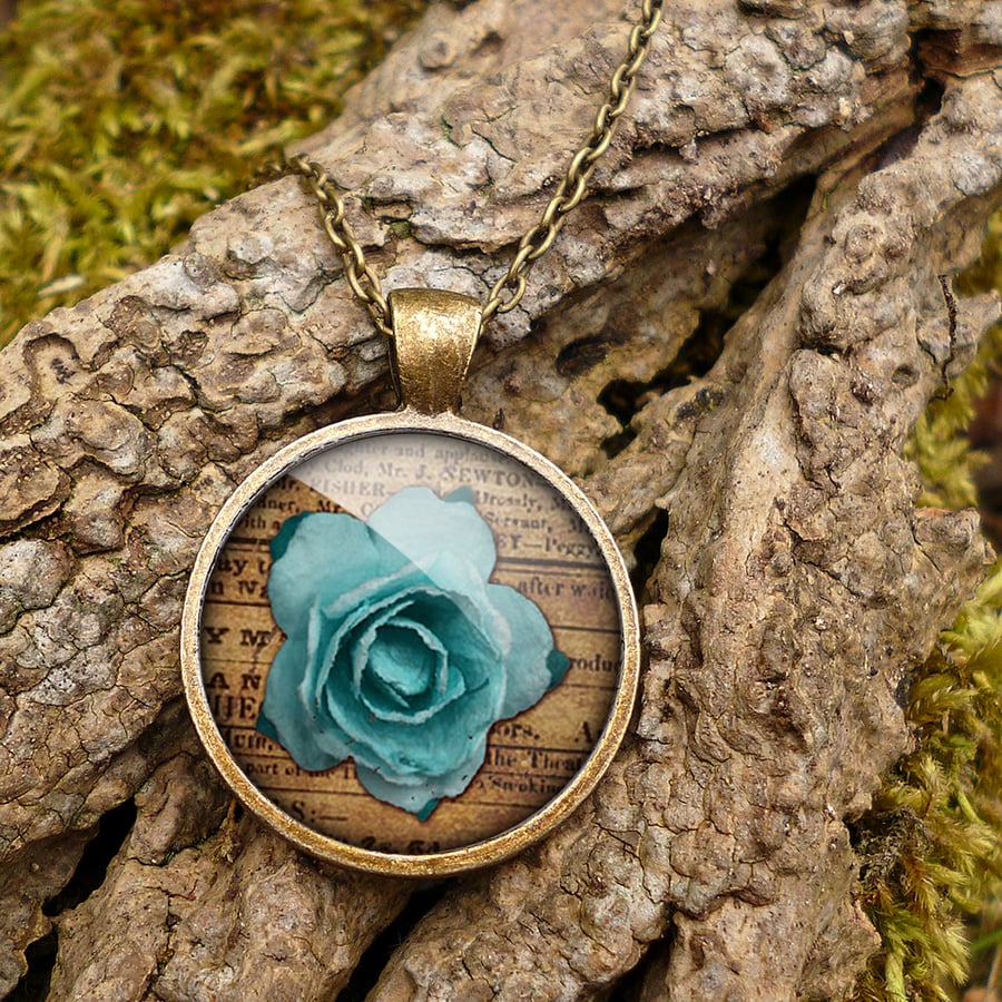 Blue Rose Large Necklace (RR02)