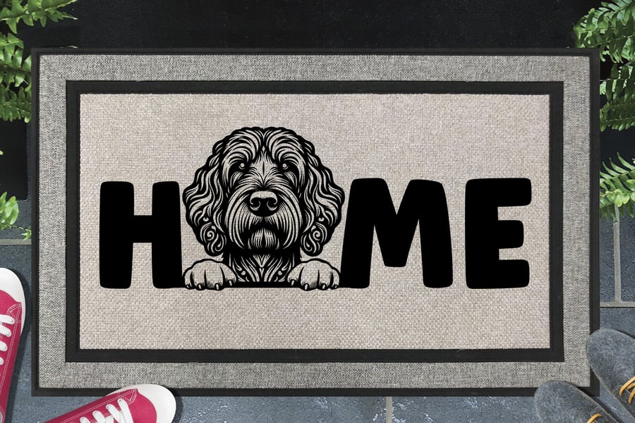 Labradoodle Home Door Mat No.2 - All Weather - Welcome Mat - 45x70cm 