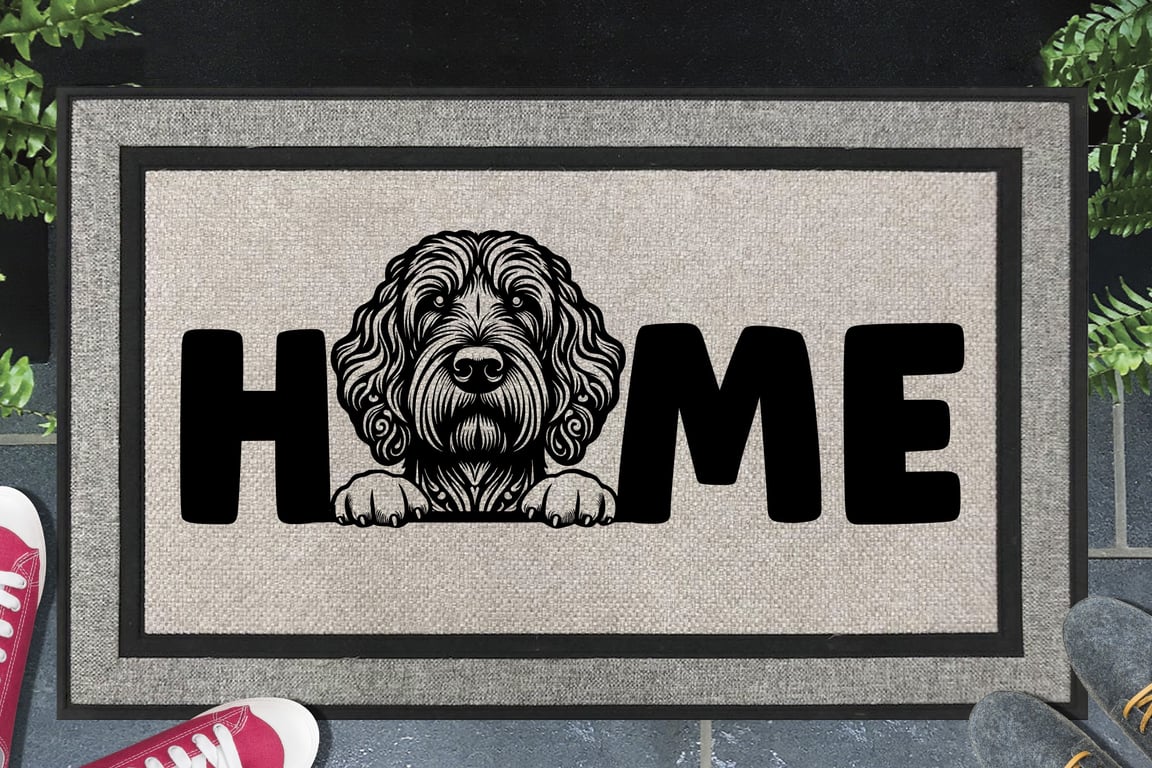 Labradoodle Home Door Mat No.2 - All Weather - Welcome Mat - 45x70cm 