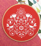 Christmas Embroidery Kit - Christmas Redwork Embroidery - Image 2