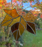 Stained Glass Maple Leaf Suncatcher - Handmade Hanging Window Decoration  - Image 1