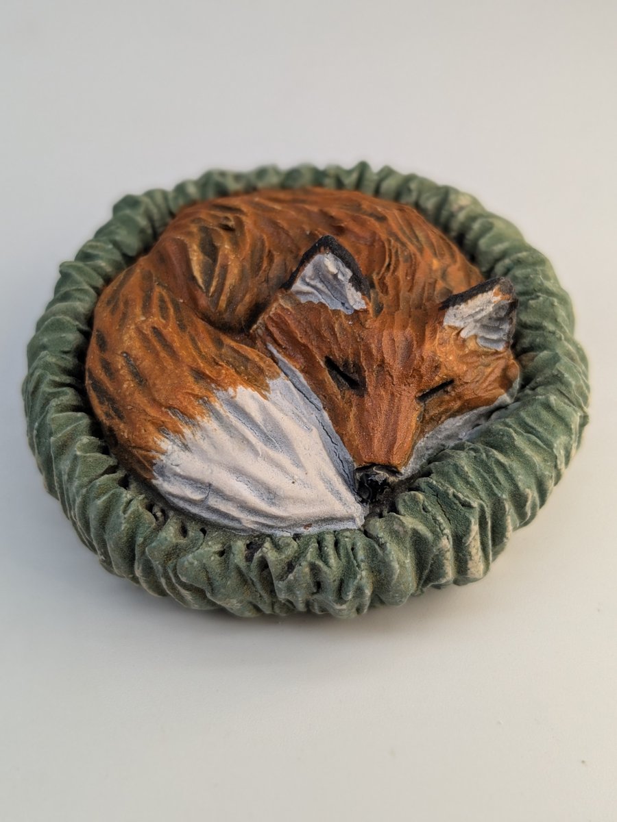 Sleeping Fox Sculpture - 3