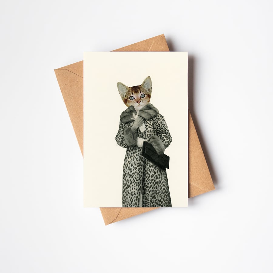 Cat Card - Kitten Dressed as Cat