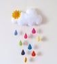 Felt Sewing Craft Kit Cloud and Raindrop Mobile  - Image 3