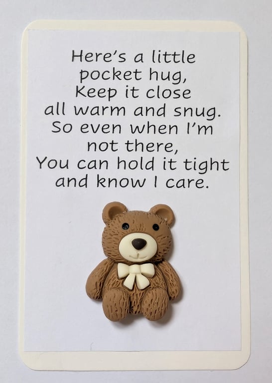 Pocket hugs - brown teddy bears