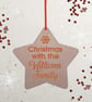 Personalised Bauble Star Family Christmas Wooden Tree Decoration - Image 4