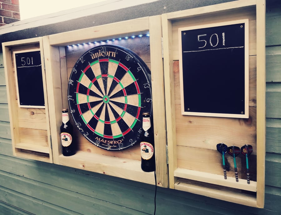 Hand Crafted Dart Board Cabinet