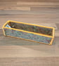 Pencil case - autumn colours with orange edging, open top - Image 1