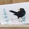 Blackbird Greetings Card