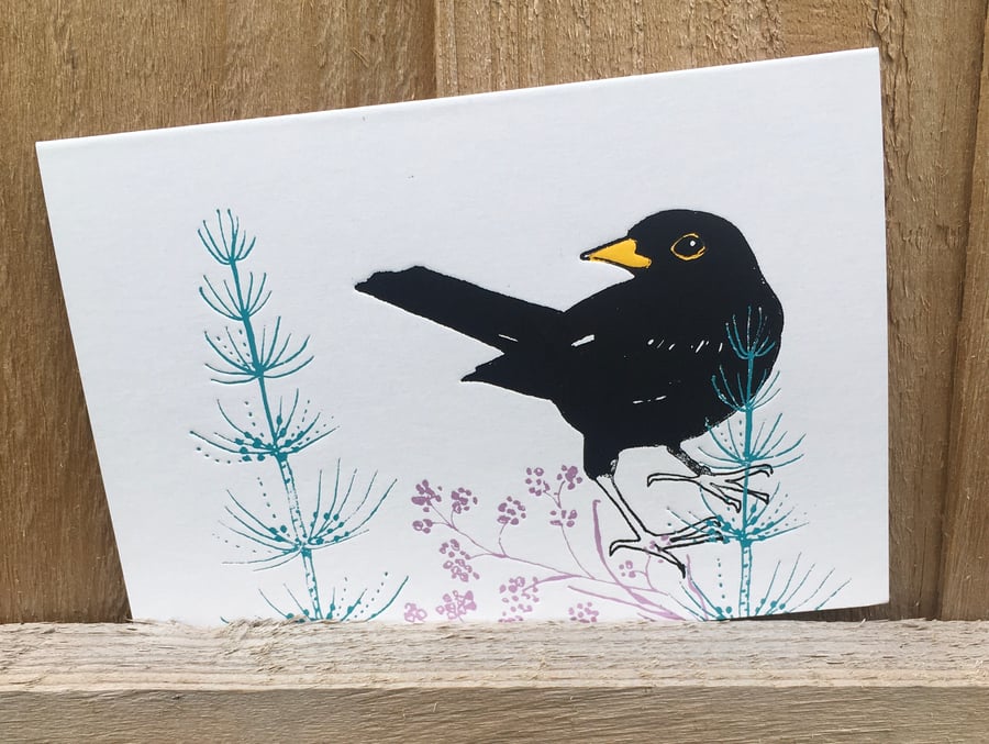 Blackbird Greetings Card