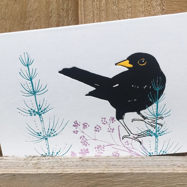 Blackbird Greetings Card