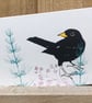 Blackbird Greetings Card