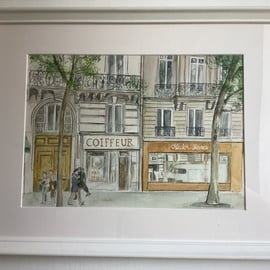 Paris Street - Original Watercolour Painting