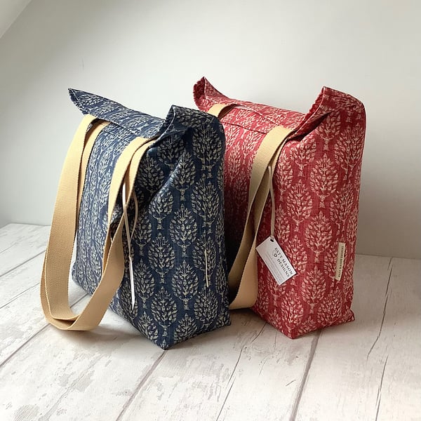 Red or Blue Tree Tote Bag