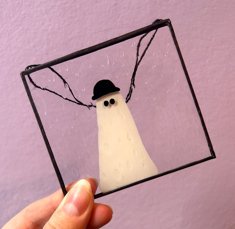 Stained Glass Phantom Portrait - The Hat