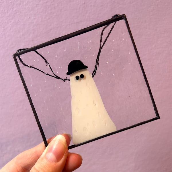 Stained Glass Phantom Portrait - The Hat