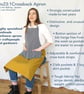 Stripe Denim and Mustard Canvas Apron, Adjustable Crossback Design No23.1 - Image 3