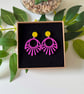 Aztec Sunbeam Earrings - Purple & Yellow  - Image 4
