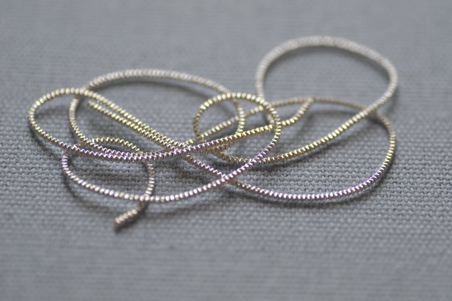 Silver Plated Bright Check Purl no.6