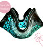 Handmade Blue Hues Fused Glass  Candle Holder - Image 4