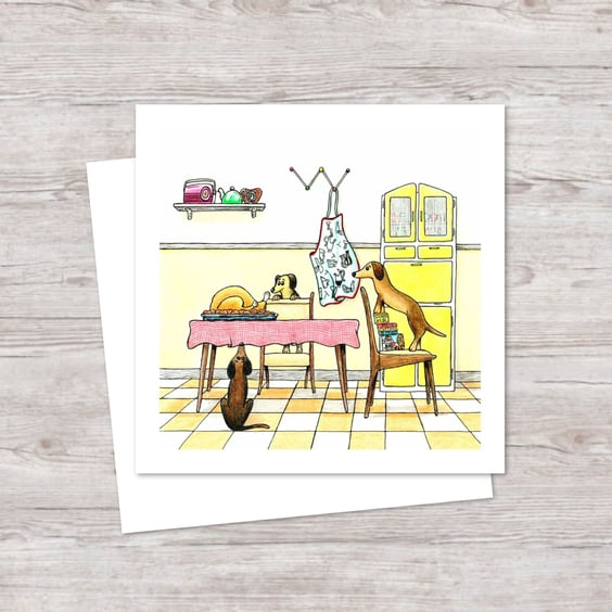 Dachshund Greeting Card: Hand Drawn Pencil Art for a Dog Lover's Birthday (230)