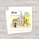 Dachshund Greeting Card: Hand Drawn Pencil Art for a Dog Lover's Birthday (230)