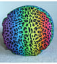 Rainbow Stripes Bolster Cushion Cover 16"x6" Neck Roll Pillow Sham Leopard Spots - Image 4