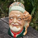 Pin cushion - last of the summer wine  - compo with ferret