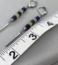 Lapis Lazuli & Serpentine Stainless Steel Lever Back Earrings  - Image 3