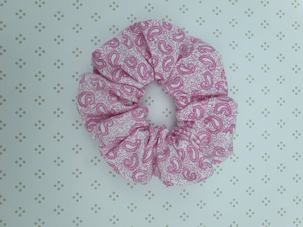 Hair Scrunchie, patterned cotton, large
